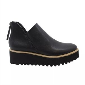 All Black Booties Fur Shootie Tread Ankle Women's Size 9 EU 40 Black NWOT